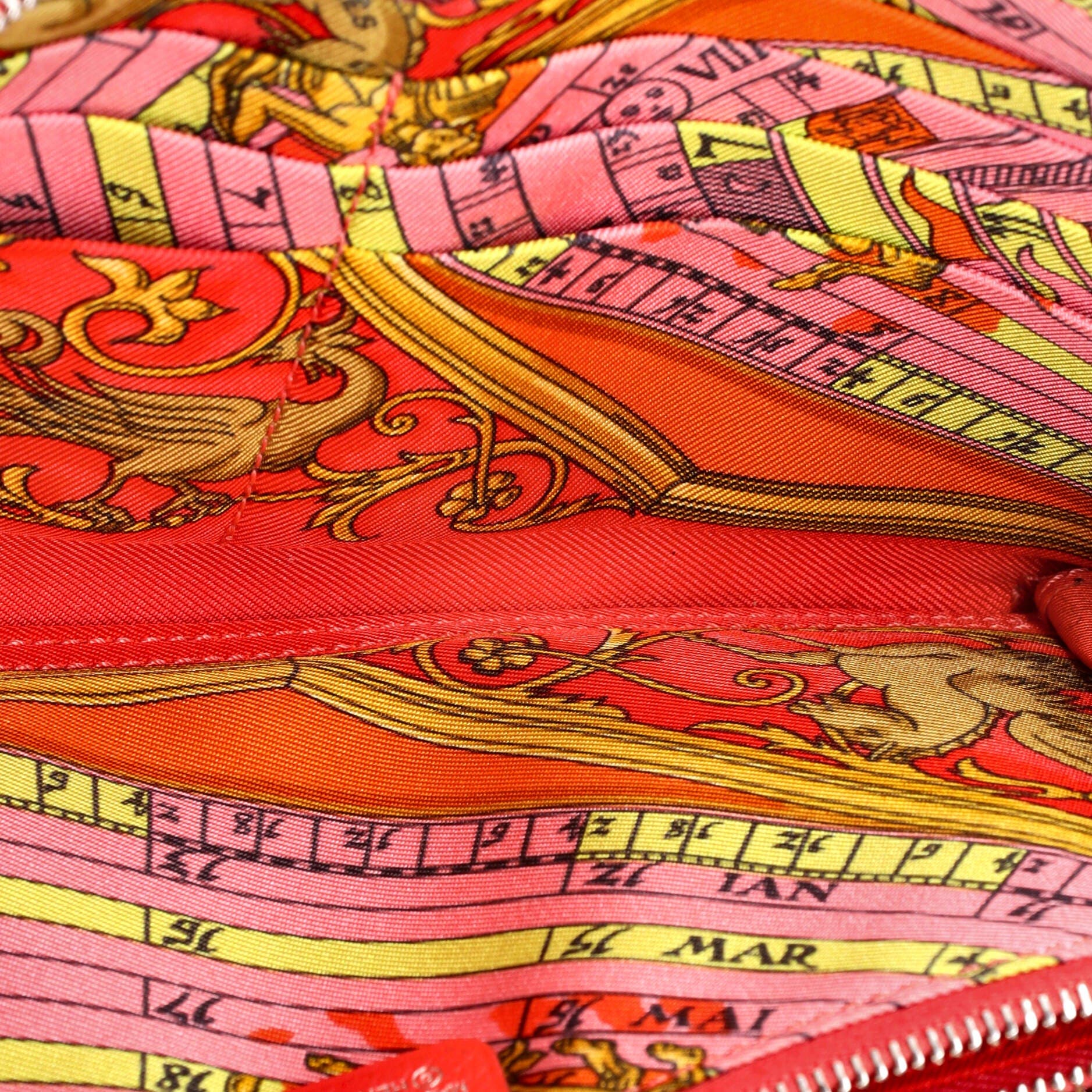 Pre-Owned Hermes Azap Zip Around Wallet Silk'in Epsom Long, Alternate, color, Rouge Pivoine