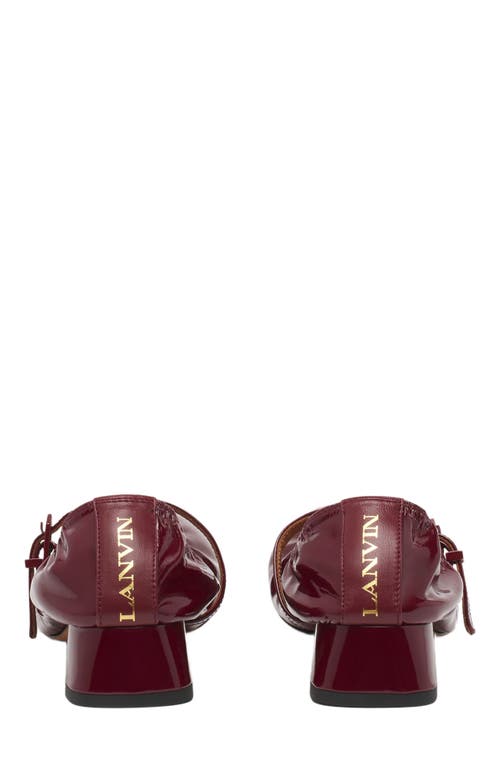 Lanvin Mary Jane À Talons En Cuir Brillant Pour Femme In Red