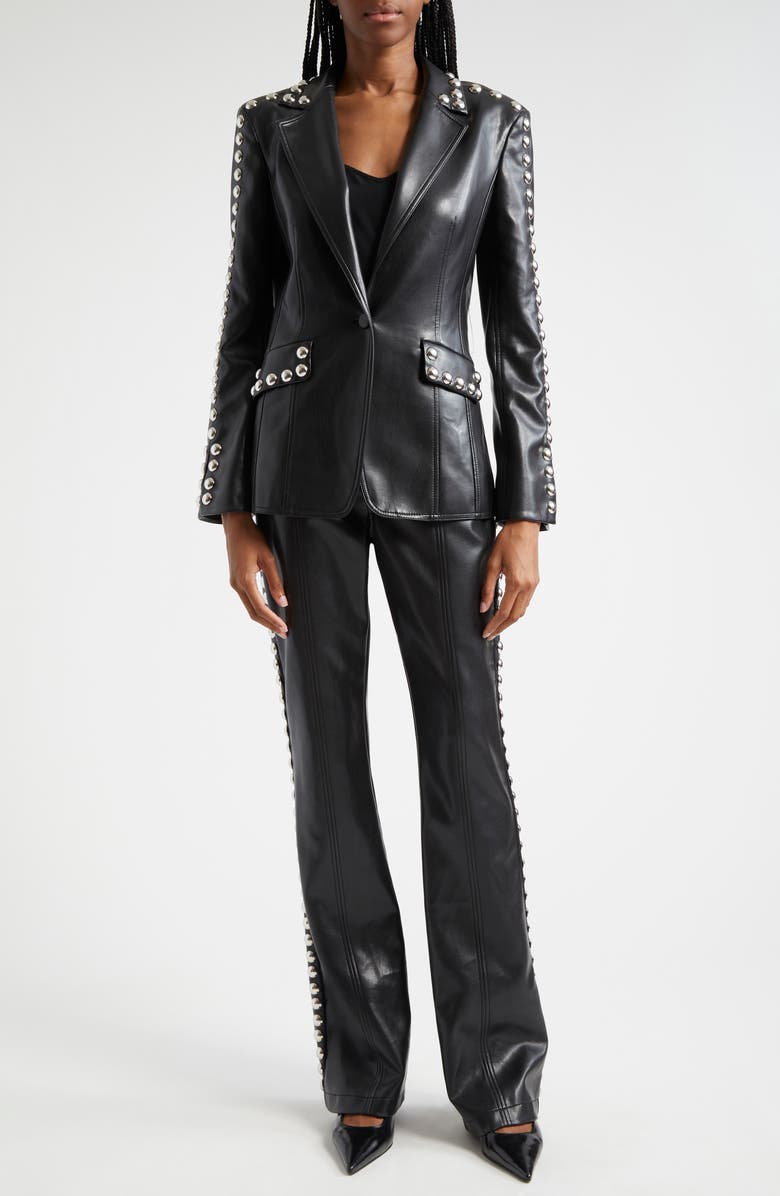 Cinq à Sept Milly Stud Detail Faux Leather Jacket, Alternate, color, 