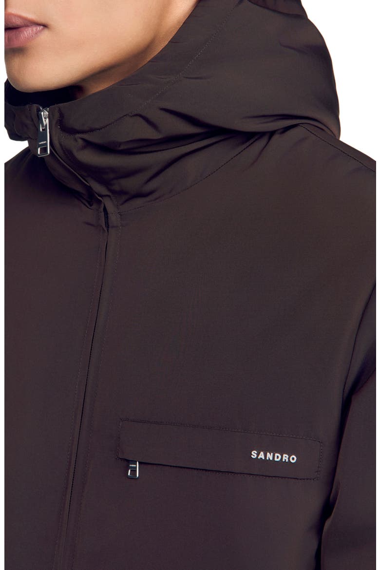 Hooded zip-up jacket, Alternate, color, Taupe / kaki