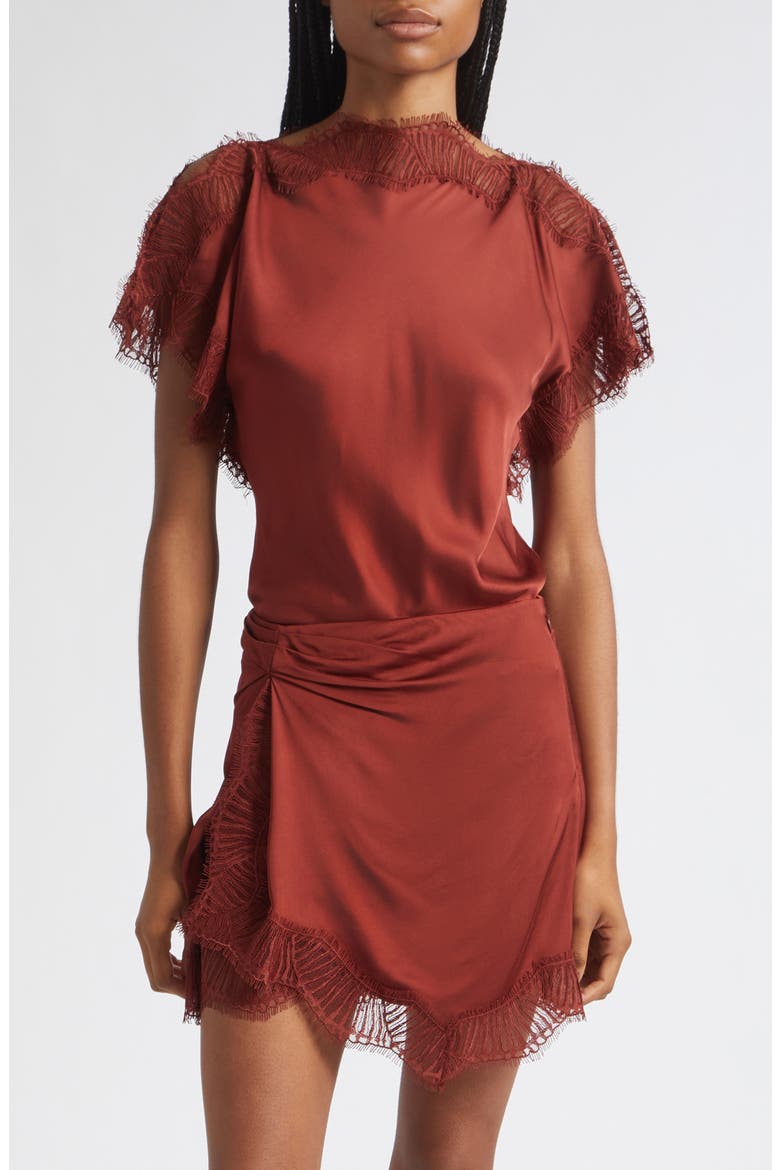 Luna Satin Top, Main, color, SANDALWOOD/ SANDALWOOD