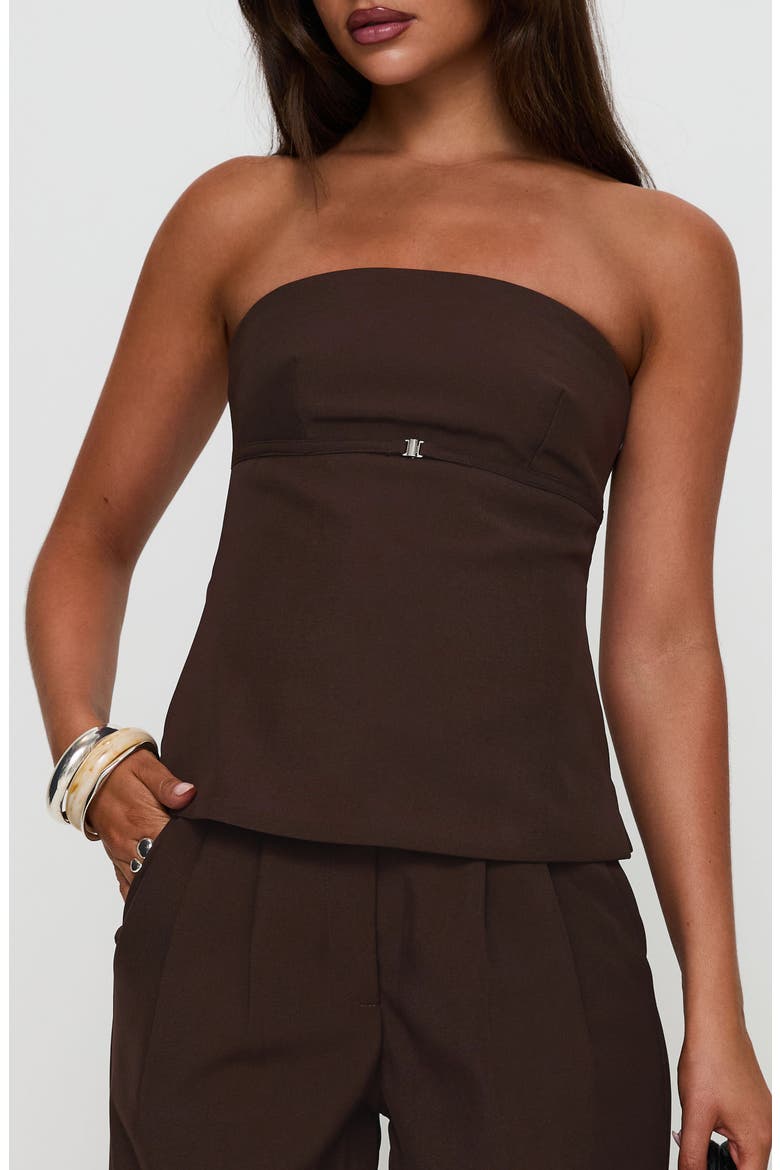 Irresistible Strapless Top, Main, color, CHOCOLATE