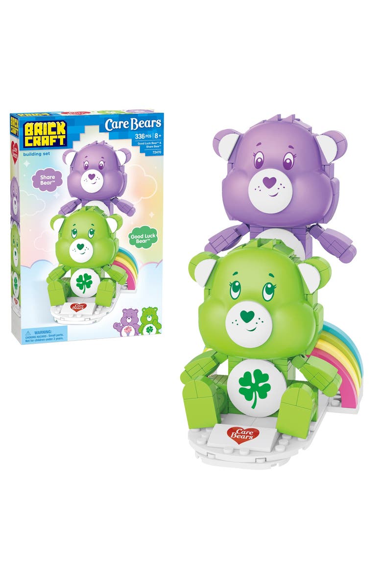 Brickcraft Care Bears Good Luck Bear & Share Bear Building Set, Main, color, NO COLOR