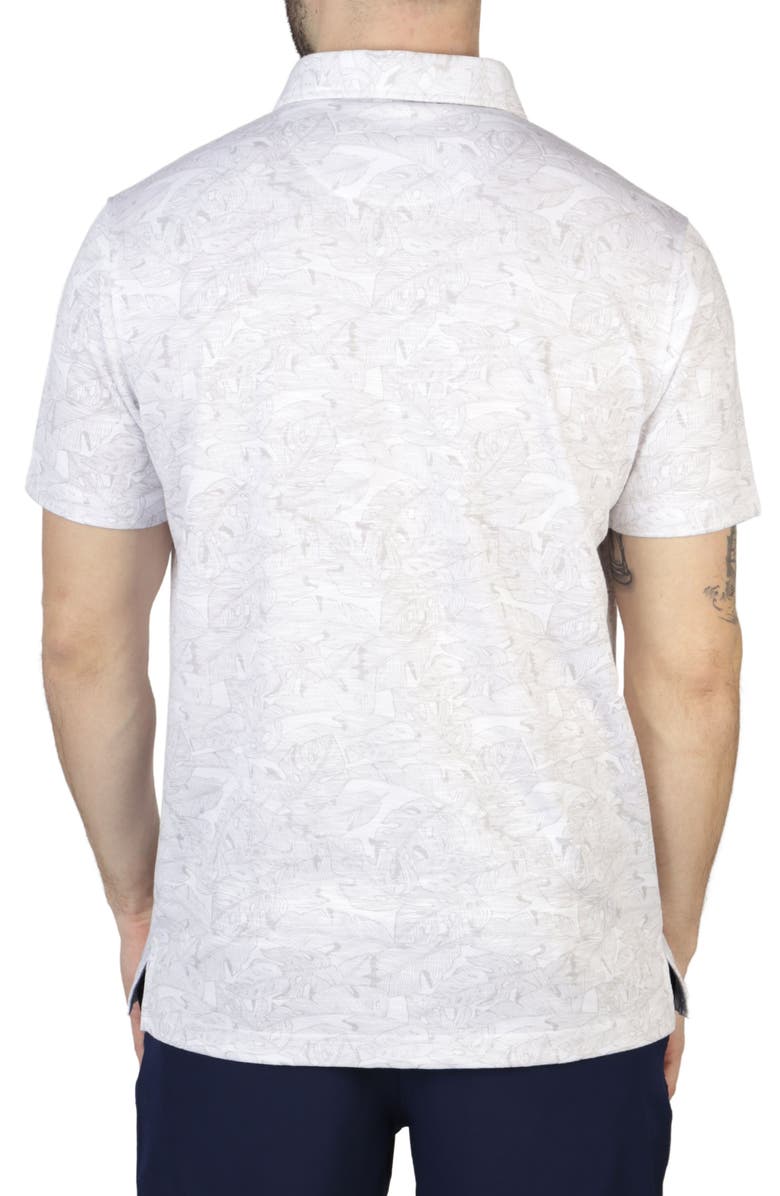 TailorByrd Tonal Floral Print Micro Piqué Polo, Alternate, color, 