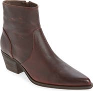 Chocolat Blu Che Pointed Toe Leather Bootie
