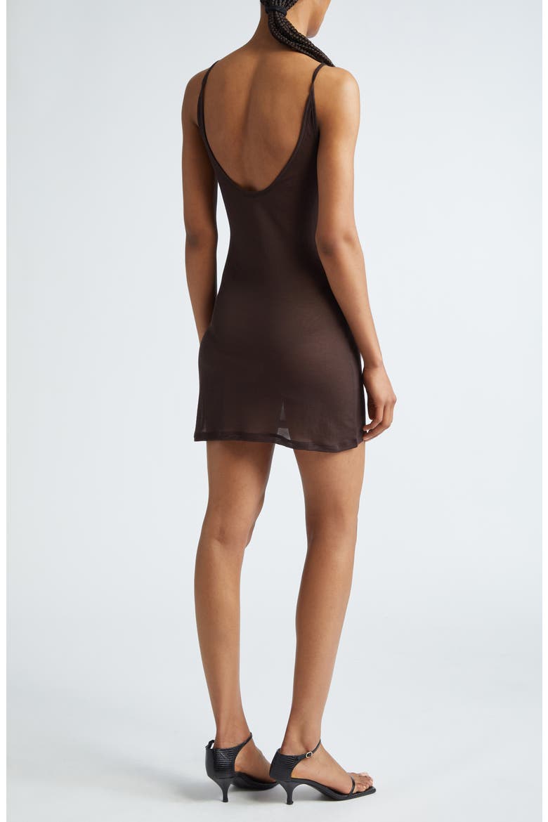 Colmado Semisheer Knit Minidress (Nordstrom Exclusive), Alternate, color, BROWN