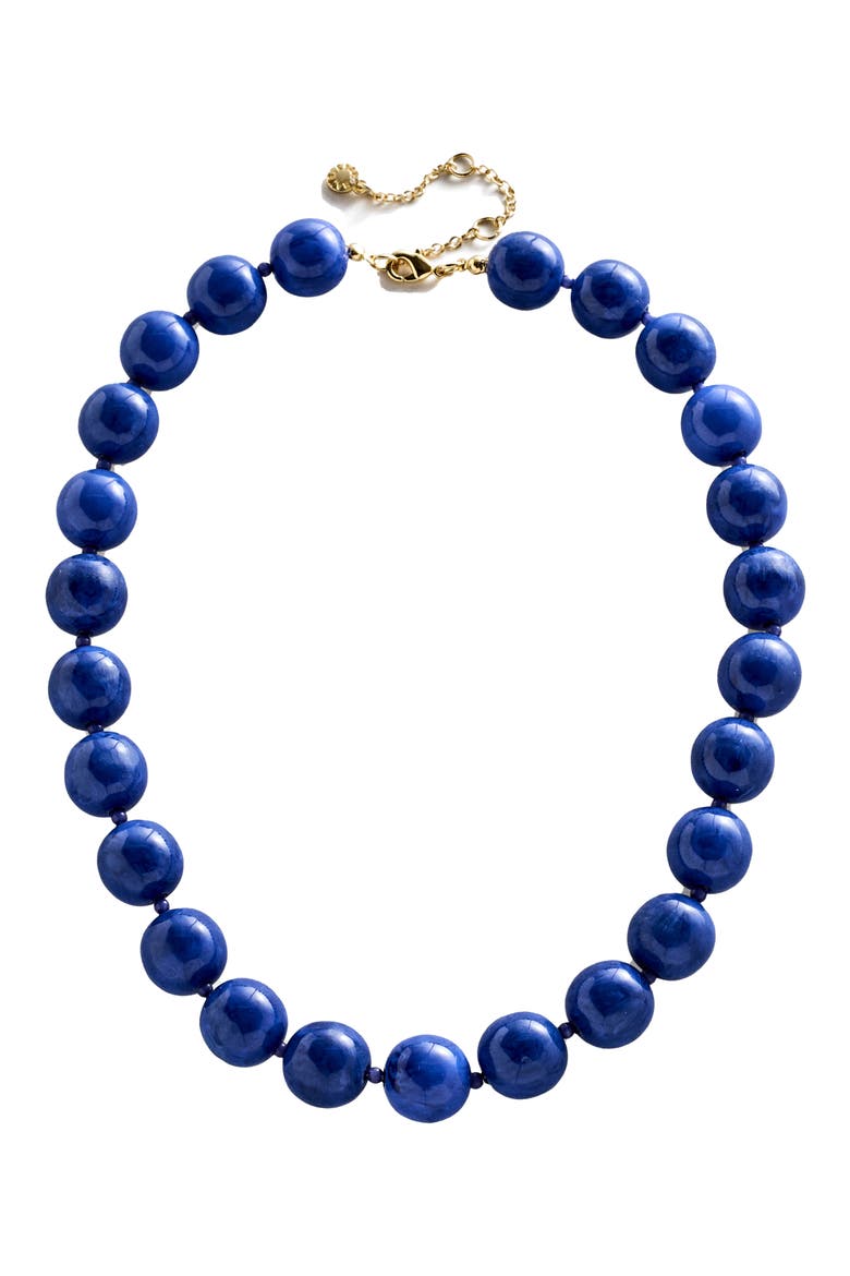Beaded Necklace, Main, color, BLUE