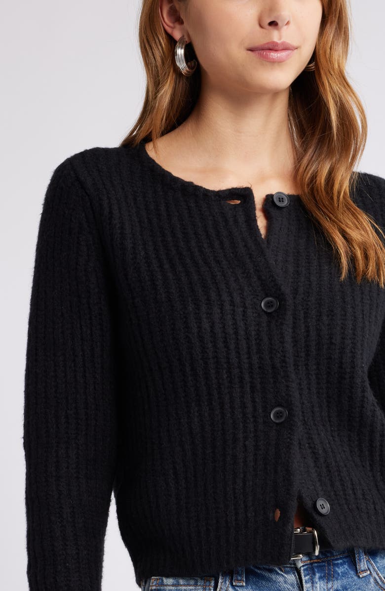 Open Edit Cropped Fisherman Cardigan, Alternate, color, 