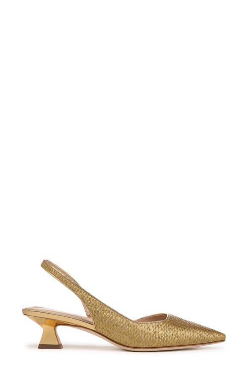 Sarto By Franco Sarto Devin Kitten Heel Slingback Pump In Gold
