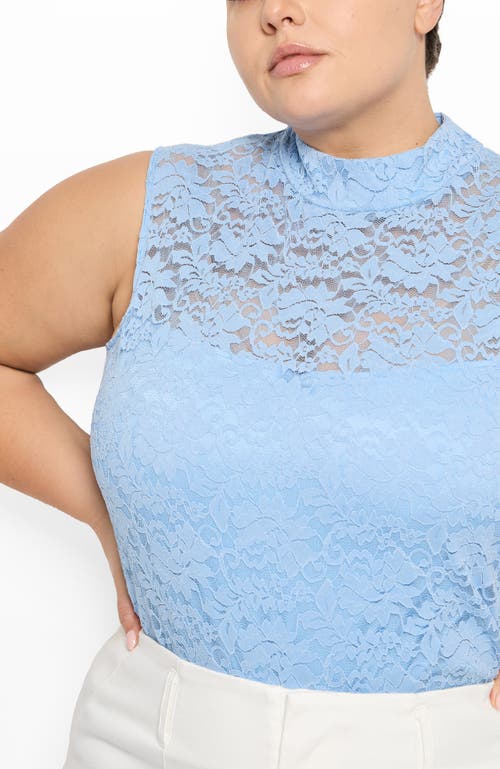 As B Y Df Provence Lace Top In Provence Blue