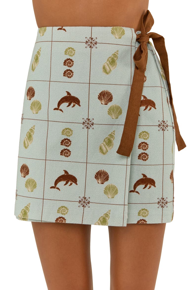 Rex Wrap Skirt, Alternate, color, Seashell Tile