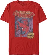 Marvel: Spider-Man Men's Marvel Spider-Man Distressed Amazing Spider Graphic T-Shirt