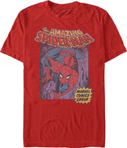 Marvel: Spider-Man Men's Marvel Spider-Man Distressed Amazing Spider Graphic T-Shirt