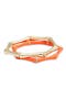 Set of 2 Bamboo Link Stretch Bracelets