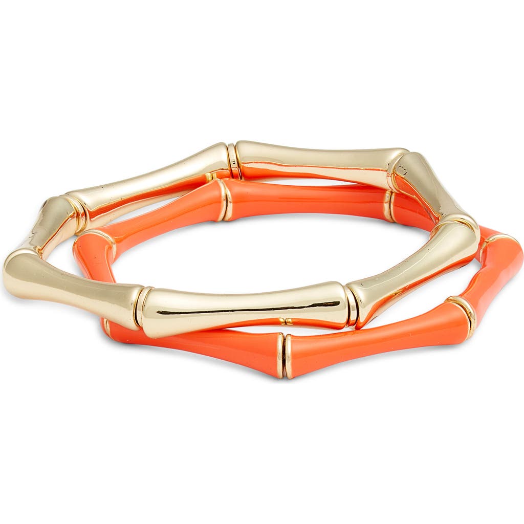 Nordstrom Set Of 2 Bamboo Link Stretch Bracelets