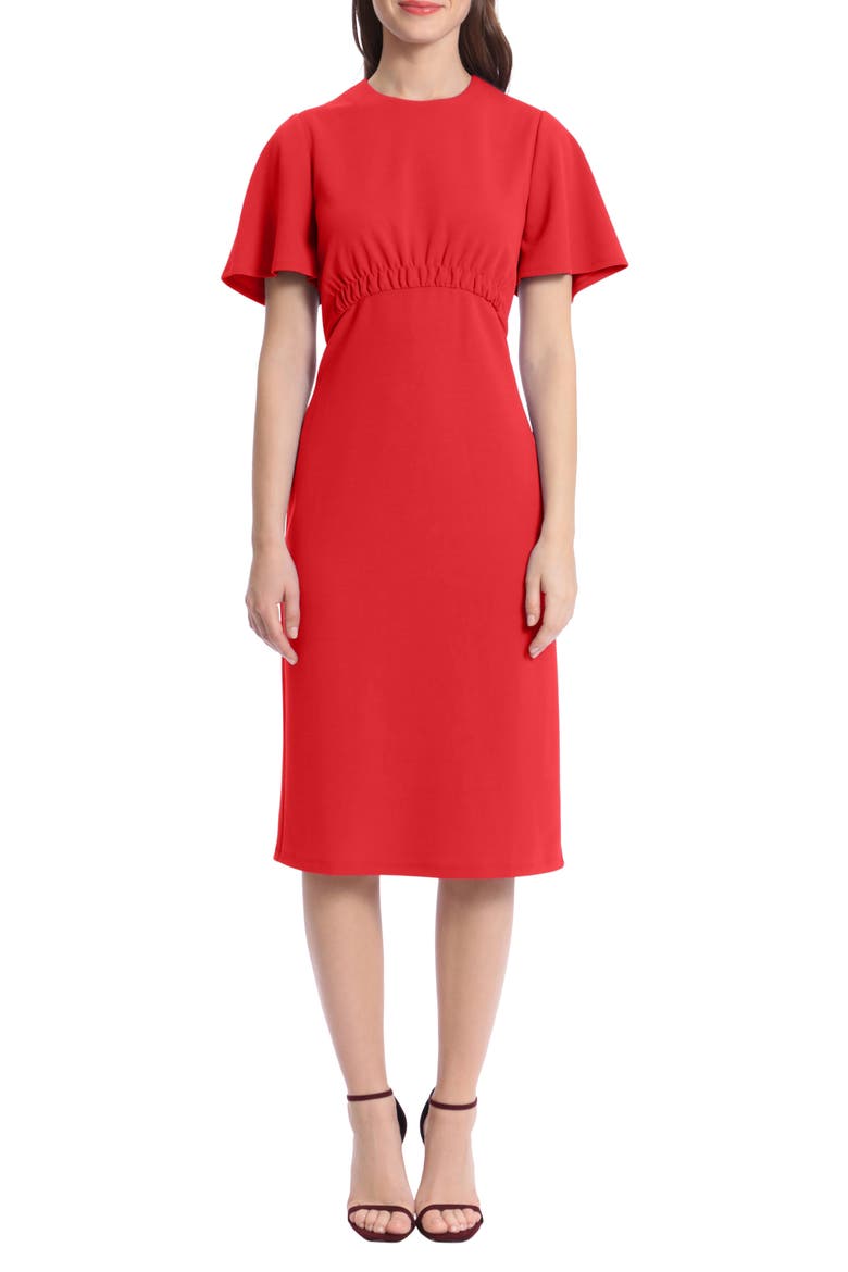 Empire Waist Sheath Dress, Main, color, RACING RED