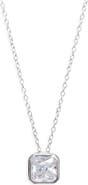 Nordstrom Cushion Cut Cubic Zirconia Pendant Necklace
