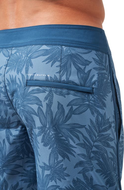 Travismathew No Wake Zone Board Shorts In Captains Blue
