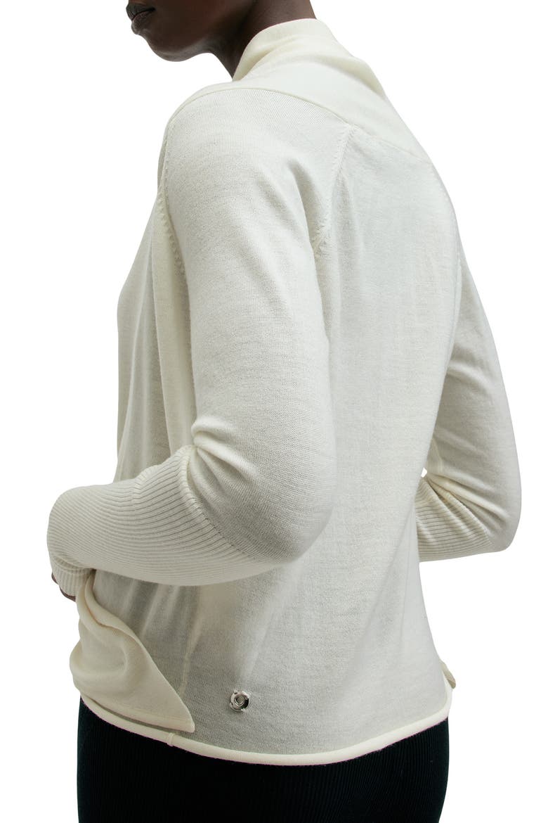 Wasson Pirate Wrap Merino Wool Cardigan, Alternate, color, CHALK WHITE