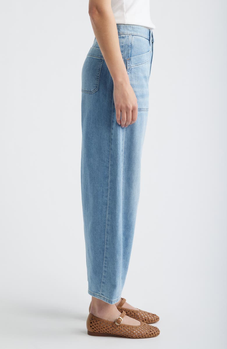 SPANX<sup>®</sup> Lightweight High Waist Barrel Leg Jeans, Alternate, color,