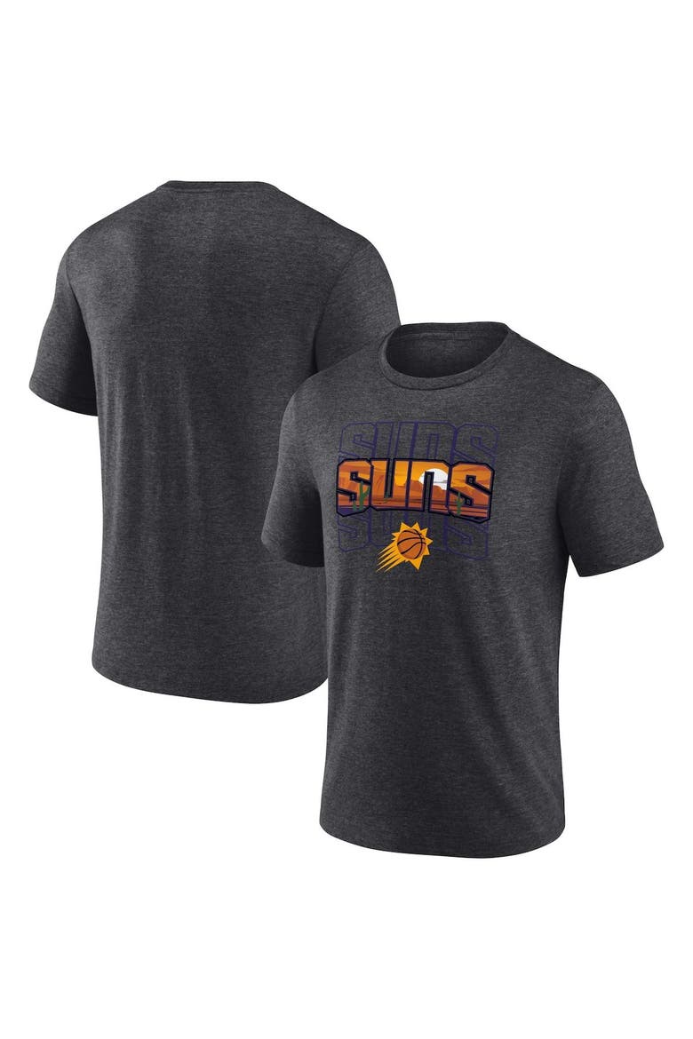Men's Fanatics Branded Charcoal Phoenix Suns Hometown Originals Announcer Tri-Blend T-Shirt, Main, color, Charcoal