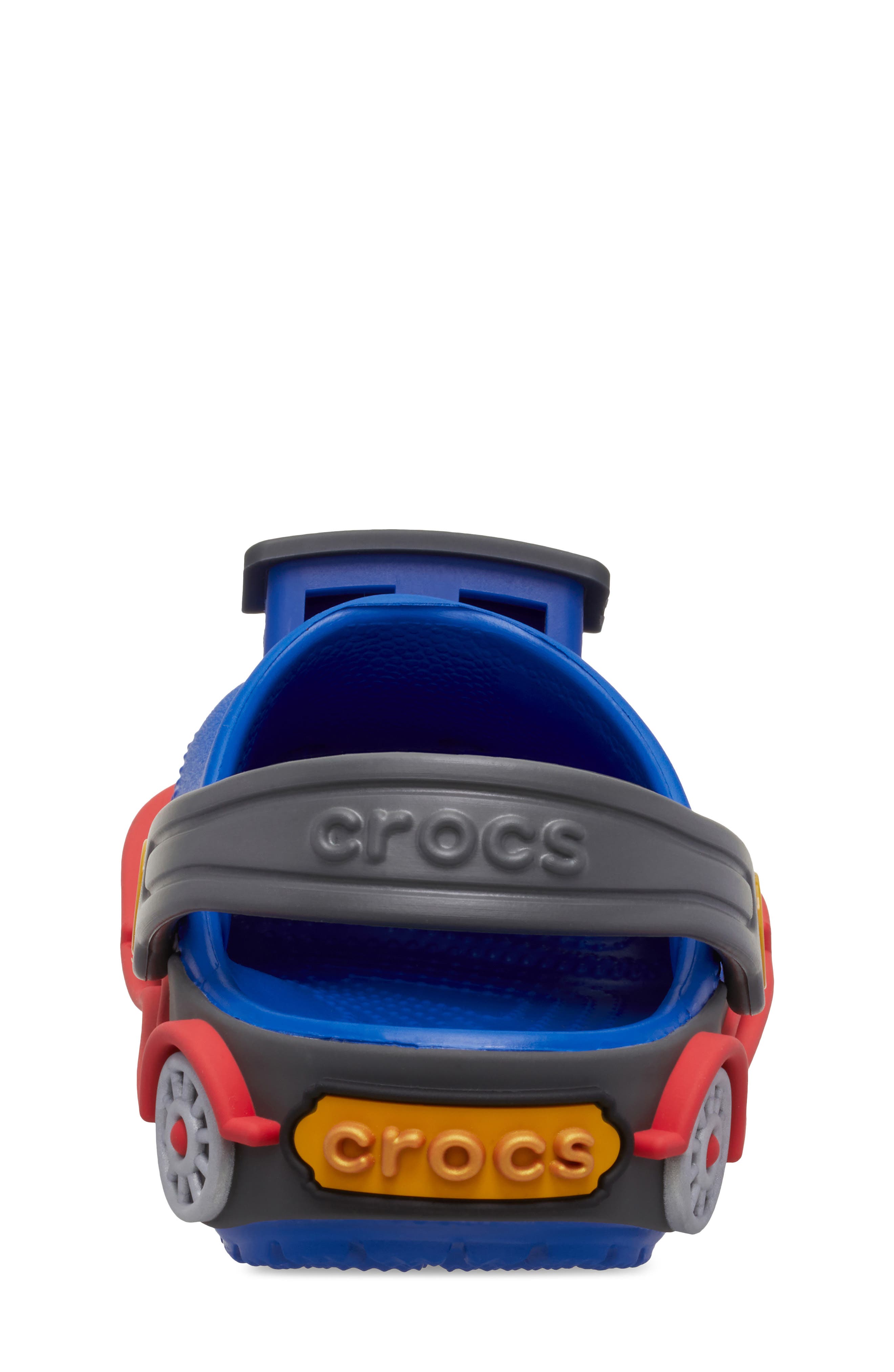 CROCS Kids' Classic Train Clog, Alternate, color, Blue Bolt/Carbon