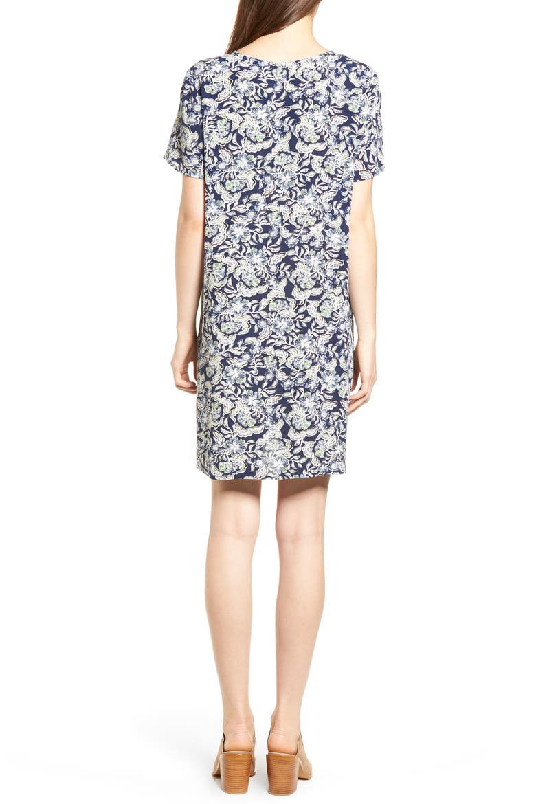 Shift Minidress, Alternate, color, NAVY PEACOAT SNAP FLORAL
