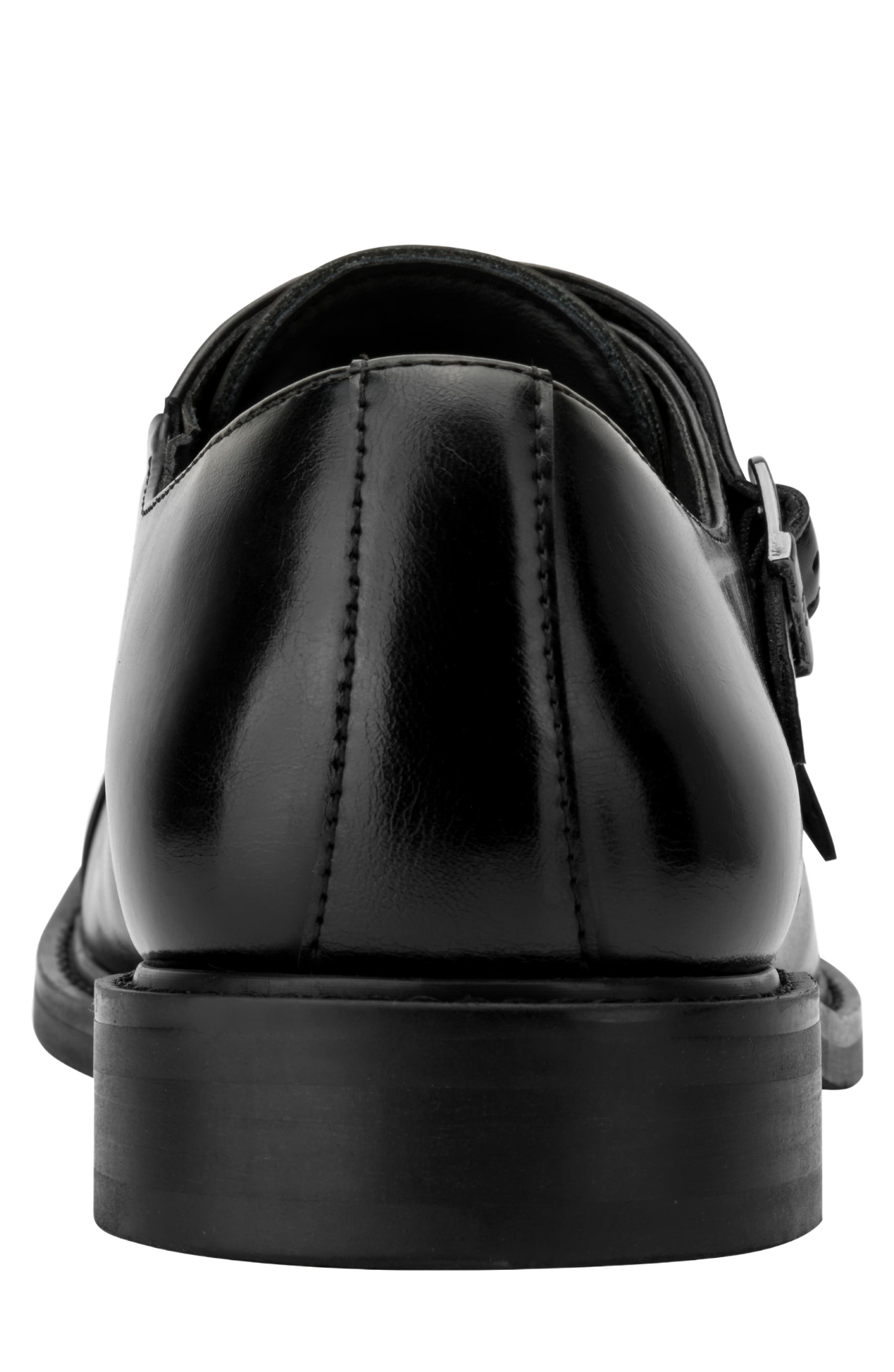 Kenneth Cole Reaction Leland Cap Toe Two Buckle Monk Shoe, Alternate, color, Black