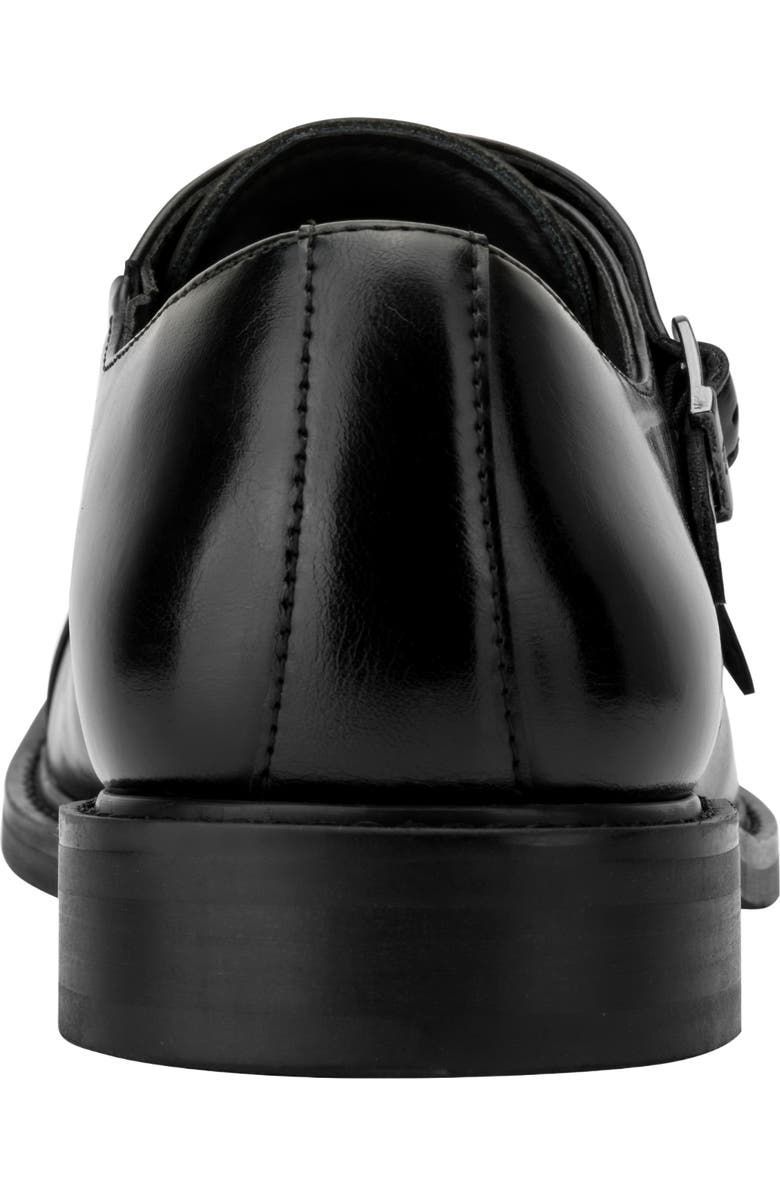 Kenneth Cole Reaction Leland Cap Toe Two Buckle Monk Shoe, Alternate, color, Black