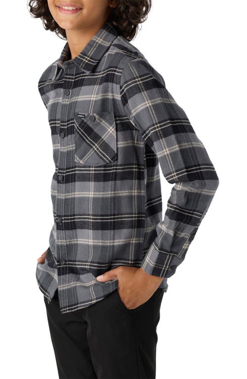 O'neill Kids' Redmond Plaid Flannel Button-up Shirt