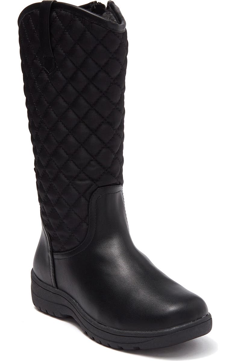 JOE FRESH Lugagne Quilted High Knee Boot, Main, color,