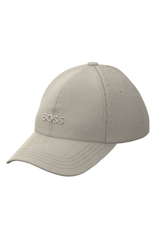 Hugo Boss Boss Zed Corduroy Baseball Cap In Gray