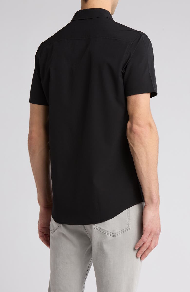14th & Union Short Sleeve Button-Up Shirt, Alternate, color, Black