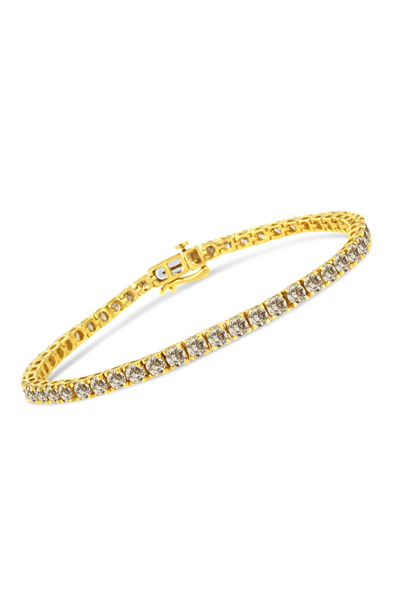 Haus of Brilliance 14K Yellow Gold Plated Silver 8.0 Cttw Diamond Classic Link Tennis Bracelet, Alternate, color, Yellow