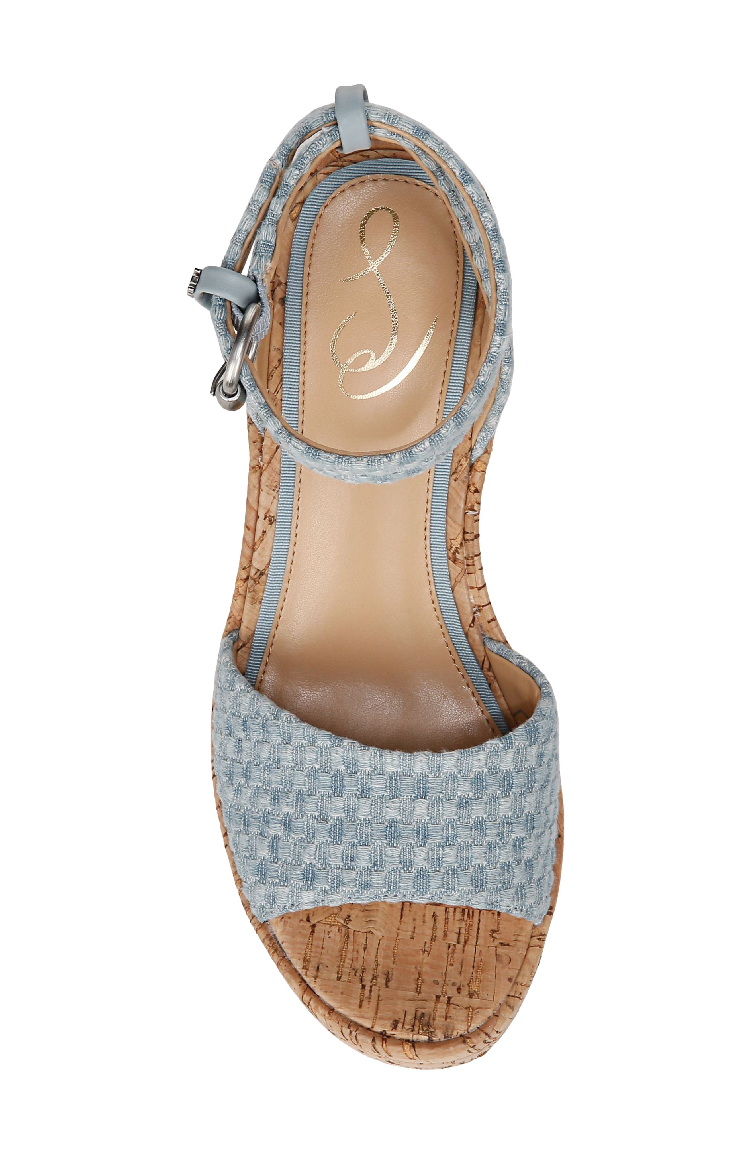 Immie Ankle Strap Platform Wedge Sandal, Alternate, color, MONTROSE BLUE