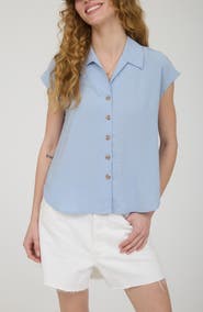 Blu Pepper Short Sleeve Button Front Shirt