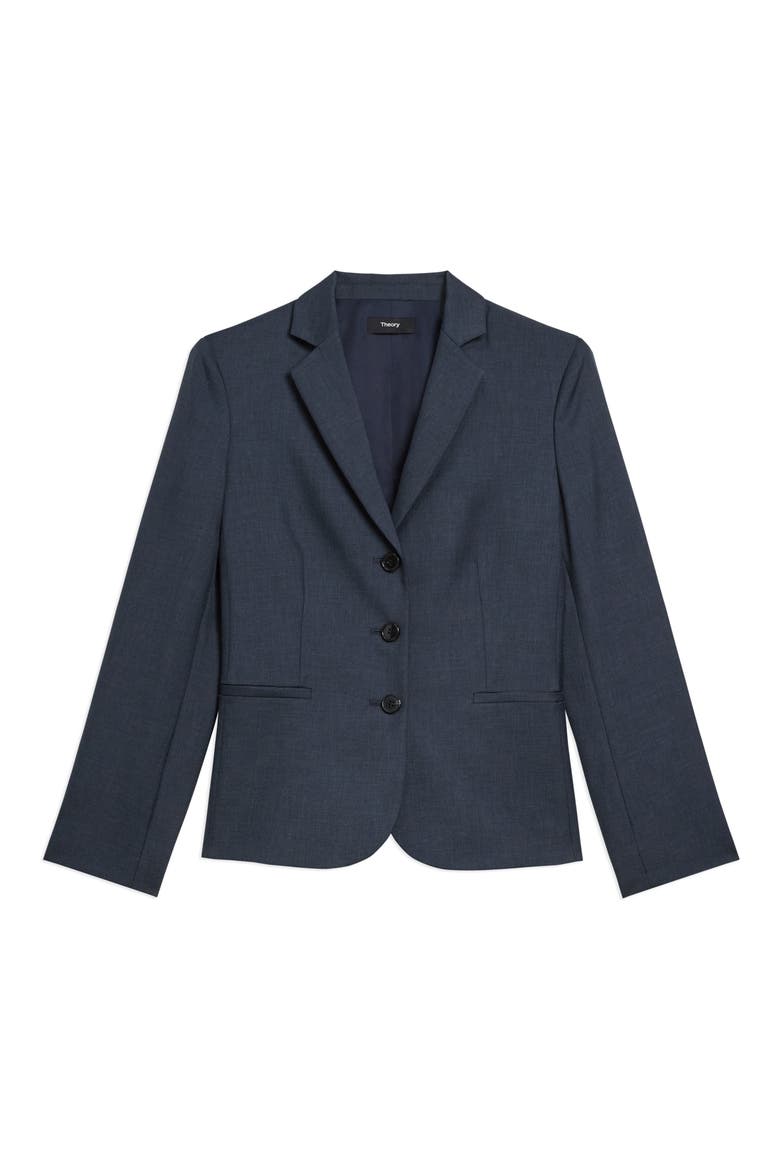 Shrunken Three-Button Jacket, Alternate, color, NOCTURNE NAVY
