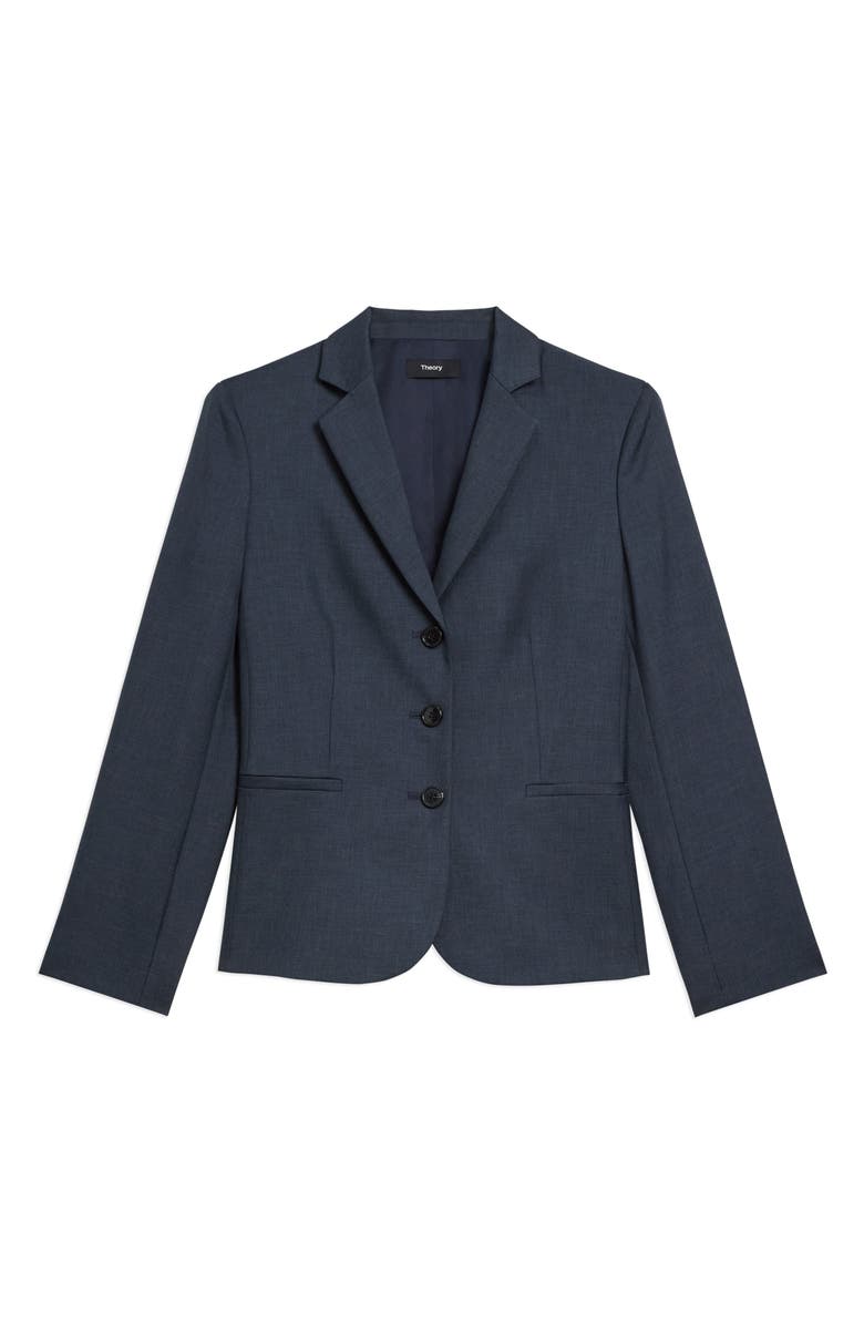 Theory Shrunken Three-Button Jacket, Alternate, color, Nocturne Navy