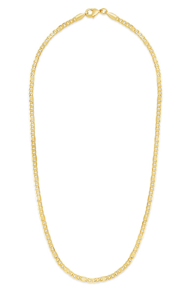 Sterling Forever 14K Yellow Gold Plated Mixed Mariner Chain Necklace, Alternate, color, Gold