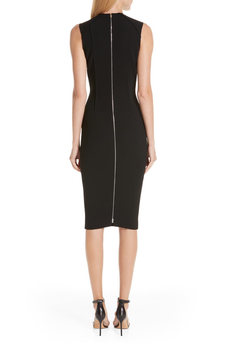 Back Zip Body-Con Dress, Alternate, color, BLACK