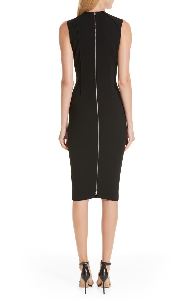 Victoria Beckham Back Zip Body-Con Dress, Alternate, color, 
