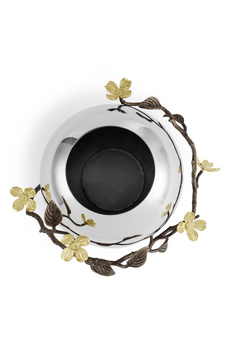 Michael Aram Dogwood Rose Bowl Vase, Alternate, color, Silver/ Gold/ Brass