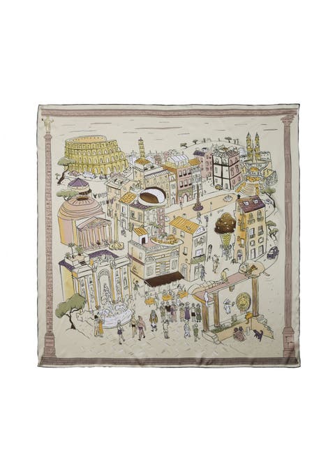 Rome Large Silk Square Scarf 35