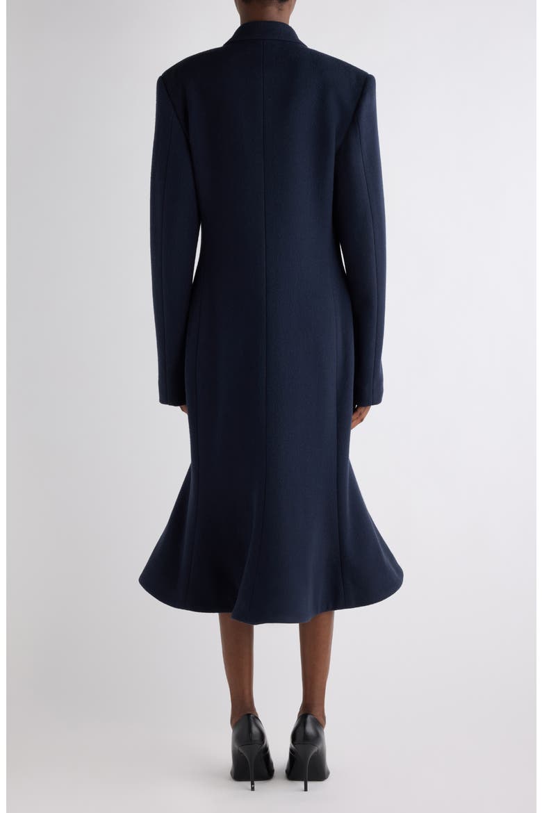 Godet Wool Midi Coat, Alternate, color, 8230 CORPORATE NAVY
