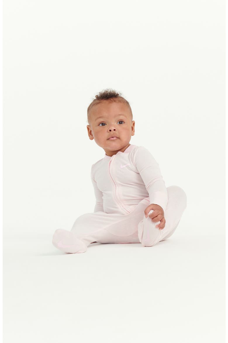 Stripe Zip Footie, Alternate, color, A9YPINK FO