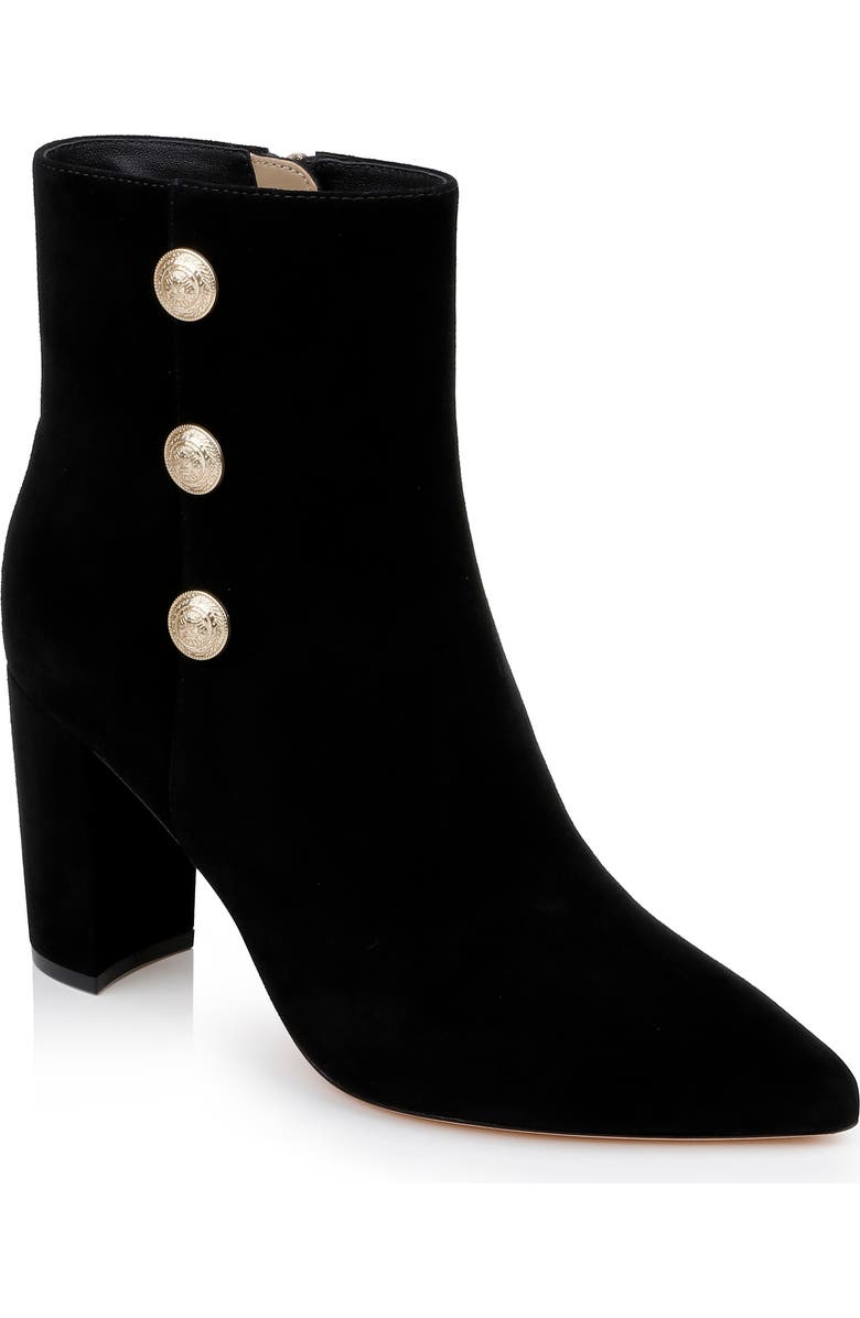 L'AGENCE Theodora II Pointed Toe Bootie, Main, color, Black Black