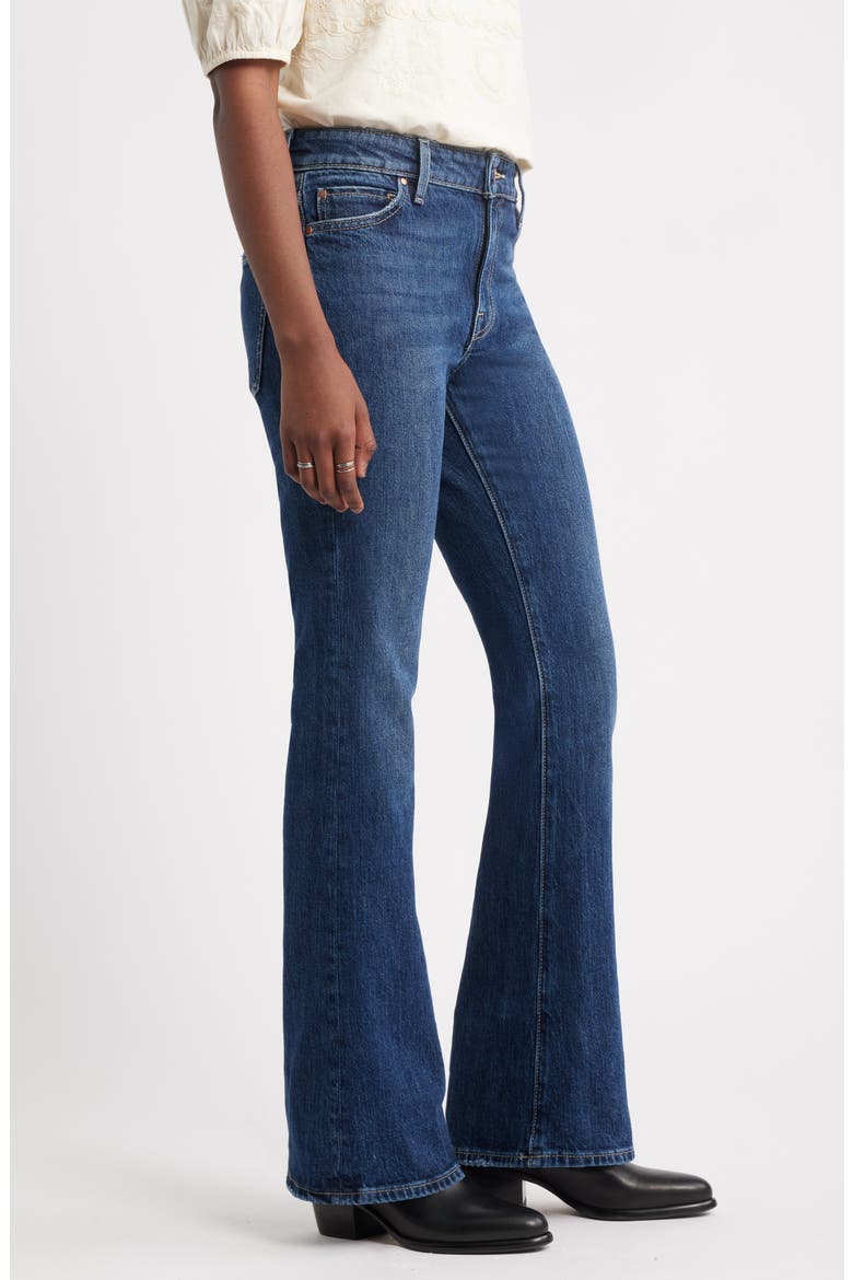 Stretch Denim Flare Leg Jeans, Alternate, color, DARK WASH