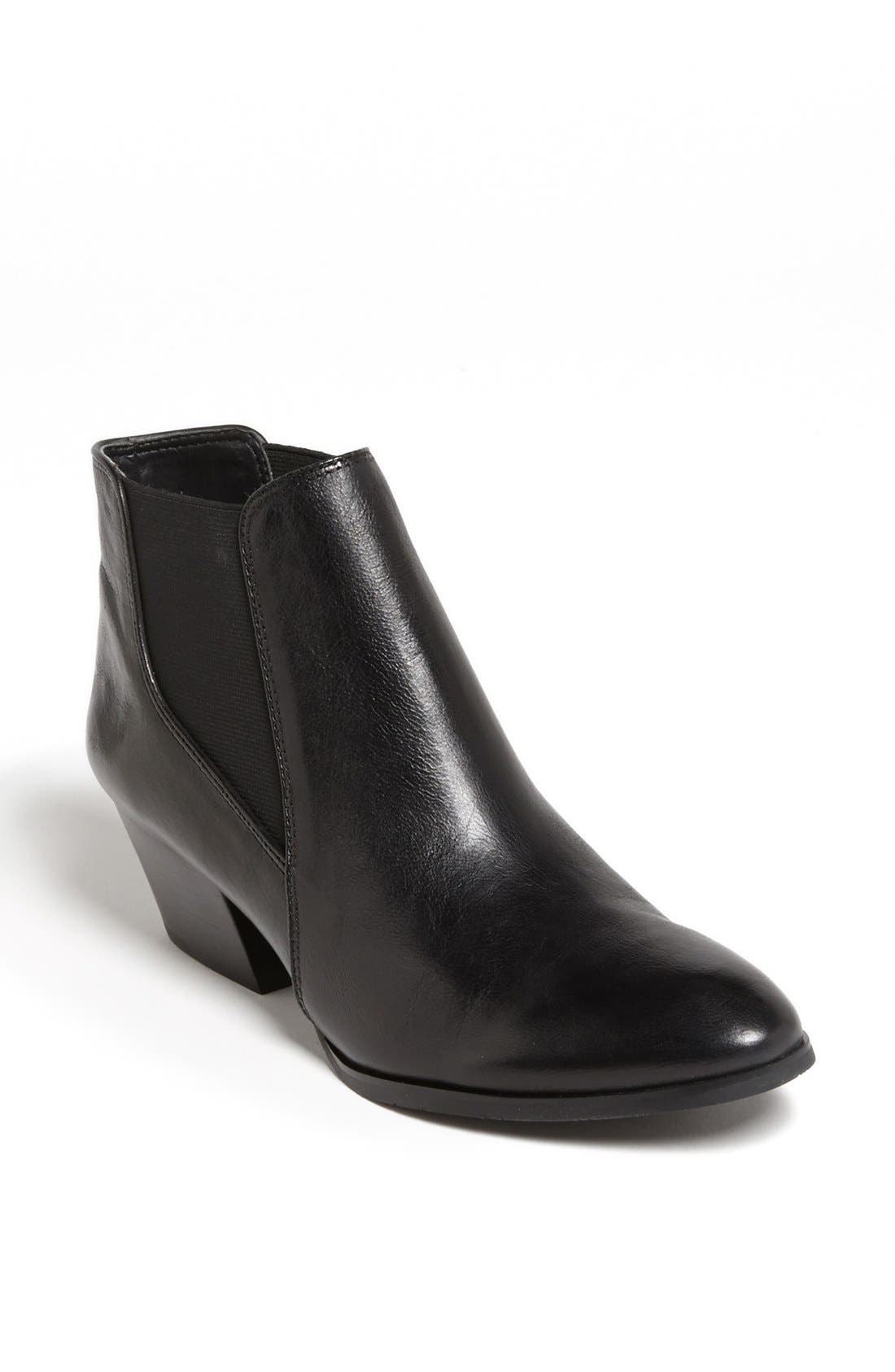 'Quinne' Boot, Main, color, BLACK LEATHER