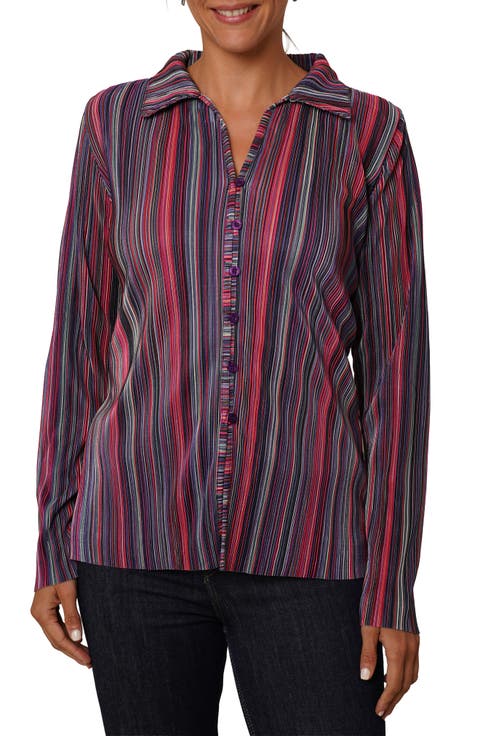 Plissé Button-Up Shirt