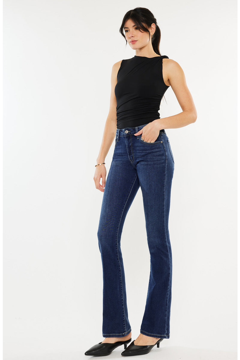 Denver Essentials High Rise Bootcut Jeans, Alternate, color, Dark Wash